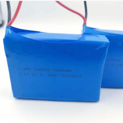 Bateria recarregável de polímero de lítio de alta tensão 14,8 V 505068 4S1P