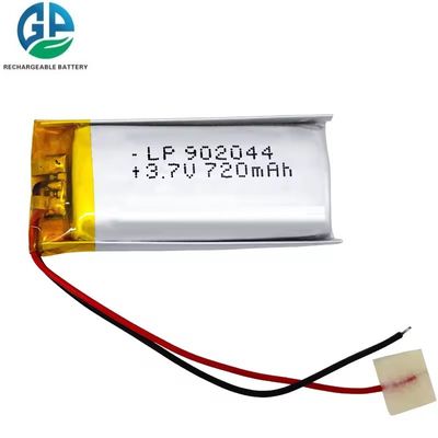 Bateria recarregável de polímero de lítio 902044 de 3,7 V 720 mAh para produtos digitais
