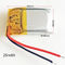 400935 3,7V 80mAh Bateria pequena de polímero de lítio IEC62133 CB KC aprovada
