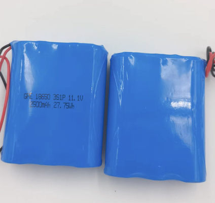 Bloco 11.1V Li Ion Battery Pack 2.5Ah da bateria recarregável do íon 12V do lítio