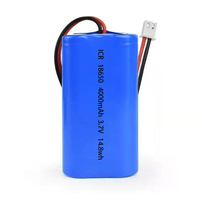 Bateria de lítio recarregável de 4000mah, bateria de íon de lítio 18650 2P 3,7V