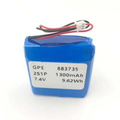 Bloco 883735 7.4V 1300mAh LiPo da bateria do polímero do lítio de IEC62133 KC