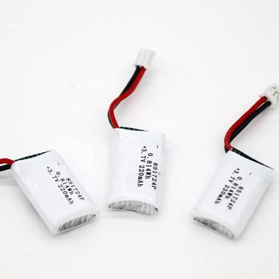 851724 Bateria recarregável Lipo Li Ion Polymer 3,7V 220mAh 0,814Wh 20C