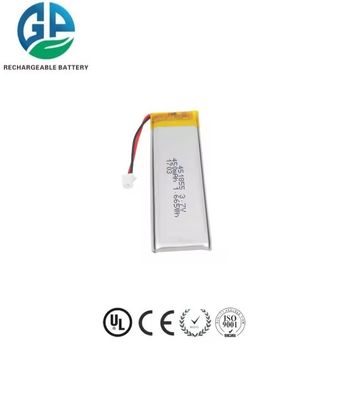 Bateria de lítio polímero de alta capacidade 3.7v 450mah recarregável para relógio inteligente