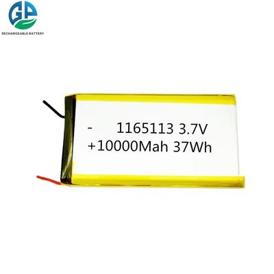 Bateria Li-Polymer recarregável Bateria Lipo 1165113 3.7v 10000mah Bateria Li-Polymer para Power Bank