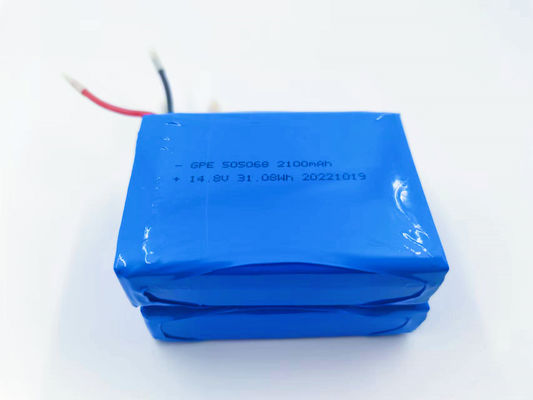 comprar bloco da bateria do polímero do lítio de 14.8V 2100mAh 4S1P para o detector com vida de ciclo 500 Fabricação em linha