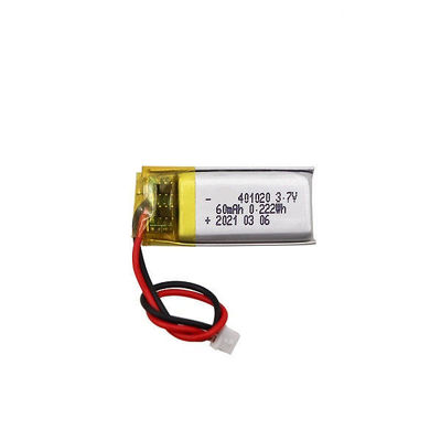comprar Bateria de polímero de lítio 3,7 V certificada pela KC 60 mAh 401020 para fone de ouvido online manufacture