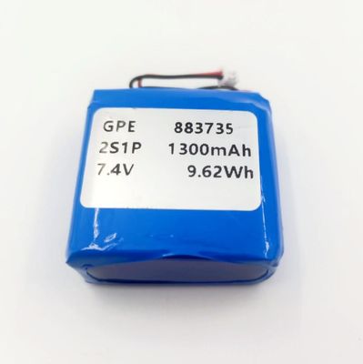 comprar KC IEC62133 Bateria Li-Polymer aprovada de 7,4V 1300mAh para dispositivos de beleza Fabricação em linha