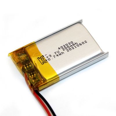 comprar 402030 a bateria de lítio KC recarregável de 3.7v 200mAh UN38.3 certificou online manufacture