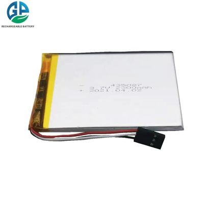 comprar 3.7V 2300mAh Lipo Bateria ISO9001 Certificada com 500 Ciclos de Vida Bateria recarregável de polímero de lítio Fabricação em linha