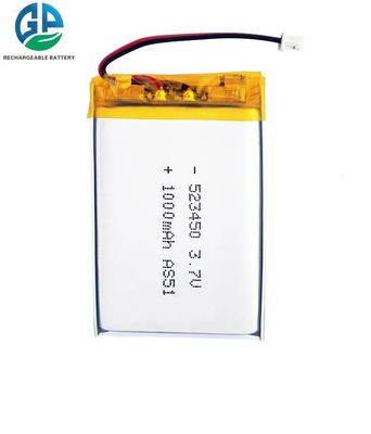 comprar Bloco recarregável da bateria do polímero do lítio de KC 1000mAh 3.7V LiPo com vida de ciclo de 500 vezes Fabricação em linha