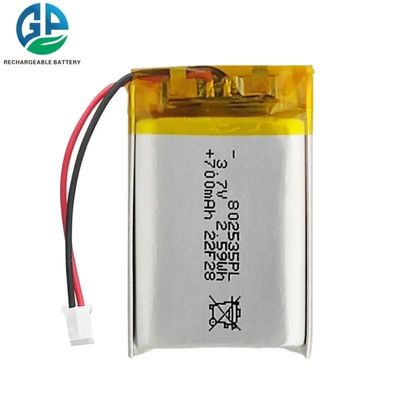 comprar 3.7V 700mAh 802535 Lithium Polymer LiPo Bateria Pack com OEM ODM Personalização Fabricação em linha