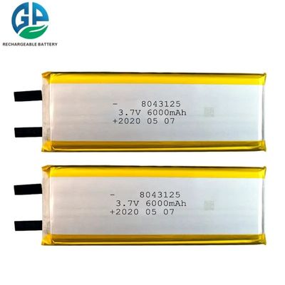 comprar 6000mah 8043125 3.7v 1s Bateria recarregável Lipo Azul com tomada online manufacture