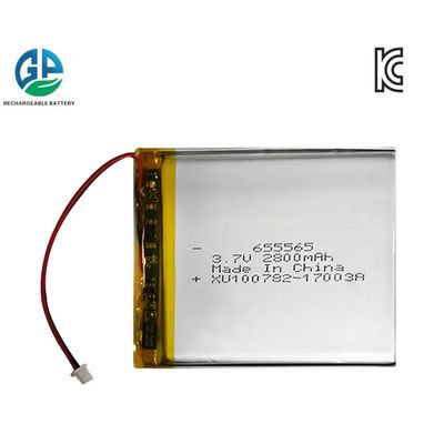 comprar Bateria Recarregável de Polímero de Lítio Lipo OEM 655565 3.7V 2800mAh Aprovada KC IEC62133 Fabricação em linha
