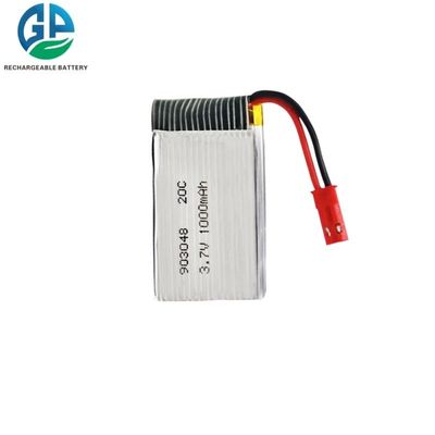 comprar IEC62133 Bateria de polímero de lítio 3.7v 20C taxa de descarga 903048 1000mah Rc Bateria de helicóptero online manufacture