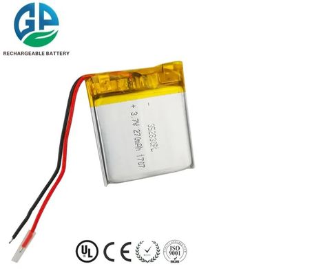 buy 3.7V 270mAh KC IEC62133 Bateria de lítio-polímero aprovada Bateria LiPo recarregável Fabricação em linha