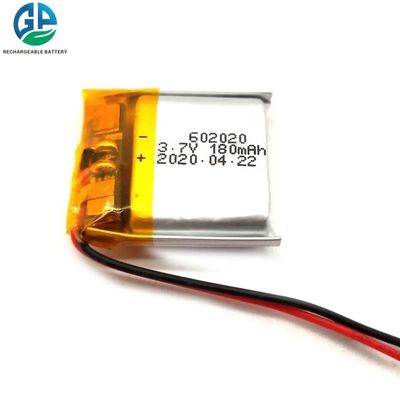 comprar 602020 bateria recarregável 3.7V 180mAh do polímero do lítio com vida de ciclo de 500 vezes Fabricação em linha
