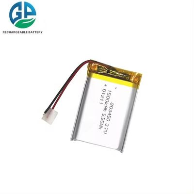 buy KC IEC 62133 CB aprovado 3.7V 1500mAh 803450 Bateria de polímero Li Bateria recarregável de polímero de lítio Fabricação em linha