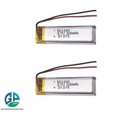 comprar Pequena bateria de 3,7 volts 501240 200mah Li Polymer para brinquedo eletrônico Bateria de lítio de alta qualidade para dispositivos inteligentes online manufacture
