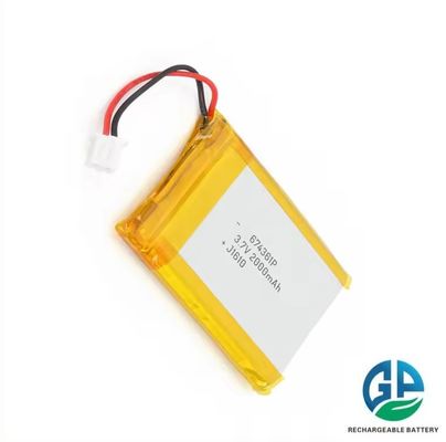 buy 3.7V 2000mAh Bateria de Lítio Polímero com 500 vezes a Vida do Ciclo Bateria Lipo recarregável Fabricação em linha