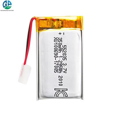 comprar Bateria de polímero de lítio LiPo recarregável de 3,7V 350mAh aprovada pela KC CE 552035 online manufacture