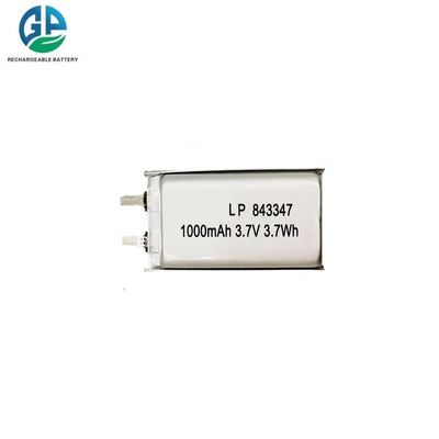 comprar Recarregável KC CE 3.7v 1000mah Baterias Lipo Bateria de Lítio Polímero 843347 3.7v 1000mAh Bateria recarregável Lipo Lítio Lítio online manufacture