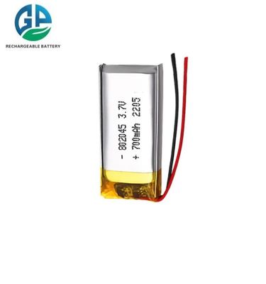 comprar 700mah 10c Alta taxa de descarga 802045 Bateria de polímero de lítio 3.7V 700mAh online manufacture