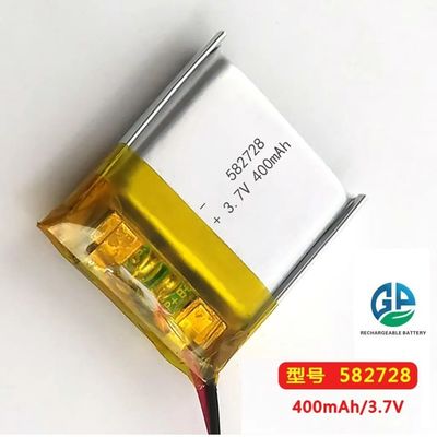 comprar 3.7V 582728 400mAh Bateria recarregável de iões de lítio com UN38.3 3.7v Bateria de lítio online manufacture