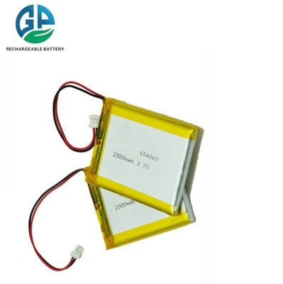 comprar Bateria de polímero de íons de lítio de alta qualidade ecológica Bateria de polímero de íons de lítio de alta qualidade recarregável 654860 655060 3.7v 2000mAh Bateria de íons de lítio de polímero online manufacture