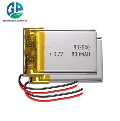 comprar Bateria Li-polímero de 3,7v 800mah 802540 Bateria de polímero de lítio 802540 Pacote de bateria de polímero de lítio Ciclo de vida de 500 vezes online manufacture