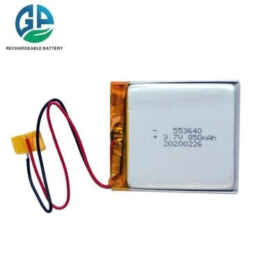 comprar Alta Capacidade 3.7V 850mAh Bateria Polimérico de Íons de Lítio 553640 Bateria Lipo recarregável 850mah Bolsa Bateria Polimérico de Íons de Lítio para Rc online manufacture