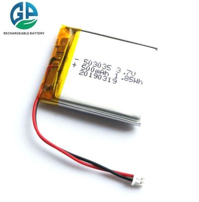 comprar KC Approved Lipo Battery 503035 Lipo Battery 3.7v 1.85wh 500mah Li Ion Polymer Battery 3.7v Rechargeable Battery online manufacture