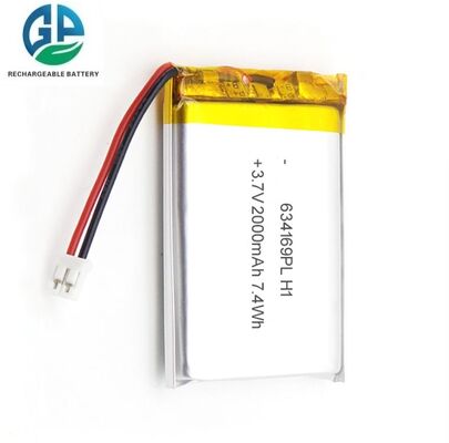 comprar Pacote de bateria de polímero de lítio de alta capacidade de 2000mAh 3,7V com bateria Lipo recarregável de ciclo de vida de 500 vezes 634169 online manufacture