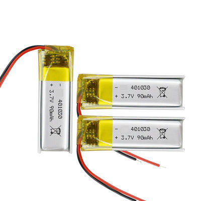 buy Bateria de polímero de lítio KC 401030 3,7 V 80mAh para fone de ouvido Bluetooth e dispositivos digitais Fabricação em linha