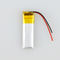 401030 3.7V recarregáveis Li Polymer Battery 80mAh para smart card