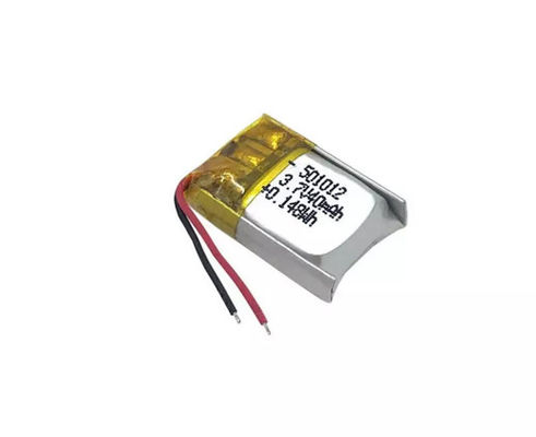 Bateria de polímero de lítio 501012 45mAh com certificação KC/CB