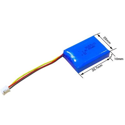 502535 o bloco recarregável KC IEC62133 da bateria de 400mAh 7.4V Lipo aprovou