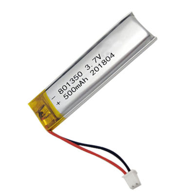 801350 Bateria de polímero de lítio de 3,7 V 500 mAh com certificação KC CB para fones de ouvido TWS e dispositivos inteligentes