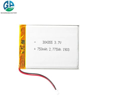 Bloco 7.4v 750mah da bateria do KC Lipo, Li Ion Battery recarregável 304355