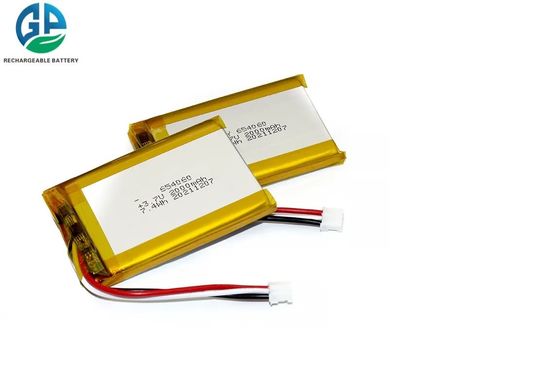 As baterias do polímero do lítio do li-íon do bloco 654060 3.7V 7.4WH 2000mAh da bateria do KC Lipo embalam