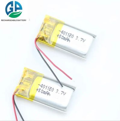 OS CB KC aprovaram a bateria de lítio do polímero 3.7v, bateria de 50mah 401120 Lipo para auriculares