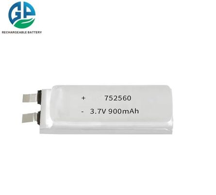 Bateria de polímero de lítio 3,7V 900mAh com longa vida útil e proteção dupla IC