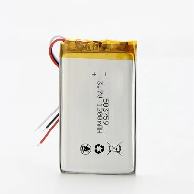 Bateria de polímero de lítio de 3,7 V e 1200 mAh com vida útil de 500 ciclos para dispositivos de beleza