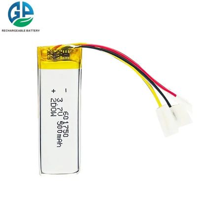 601750 3,7V 500mAh Bateria de lítio polímero recarregável Bateria LiPo para alto-falantes e brinquedos
