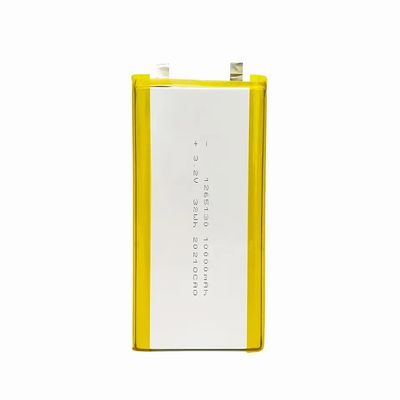 3.2V 10000mAh LiFePO4 Bateria Célula 1265130 Modelo Bateria recarregável de polímero de lítio