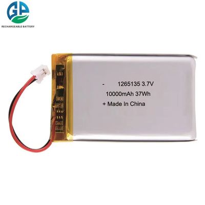 1265135 Modelo 3.7V 10000mAh Bateria Recarregável de Polímero de Lítio LiPo