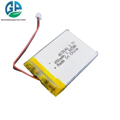 Bateria recarregável KC 403040 Li Ion 3.7V 1.665wh Lipo 450mAh