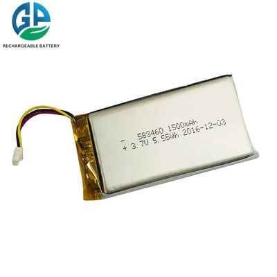 Bateria de polímero Lipo de alta temperatura recarregável de 300ma LP583460 de alta capacidade 3.7V para dispositivos digitais