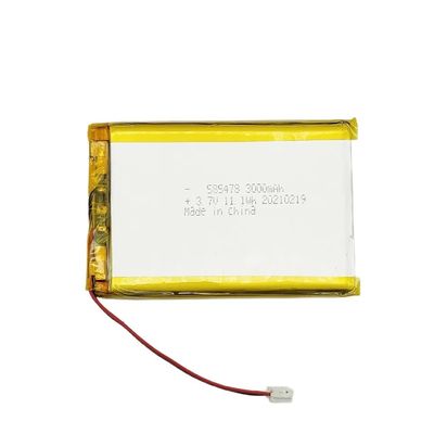 Bateria de Polímero de Lítio Personalizada de 3.7V 3000mAh Bateria Recarregável LiPo para Eletrodomésticos