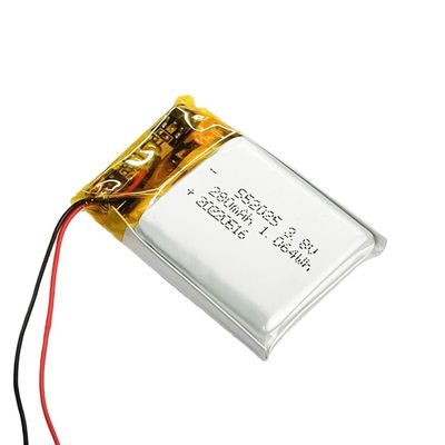 552025 3.8V 280mAh Bateria Li Ion com 500 vezes a vida útil do ciclo para relógio digital